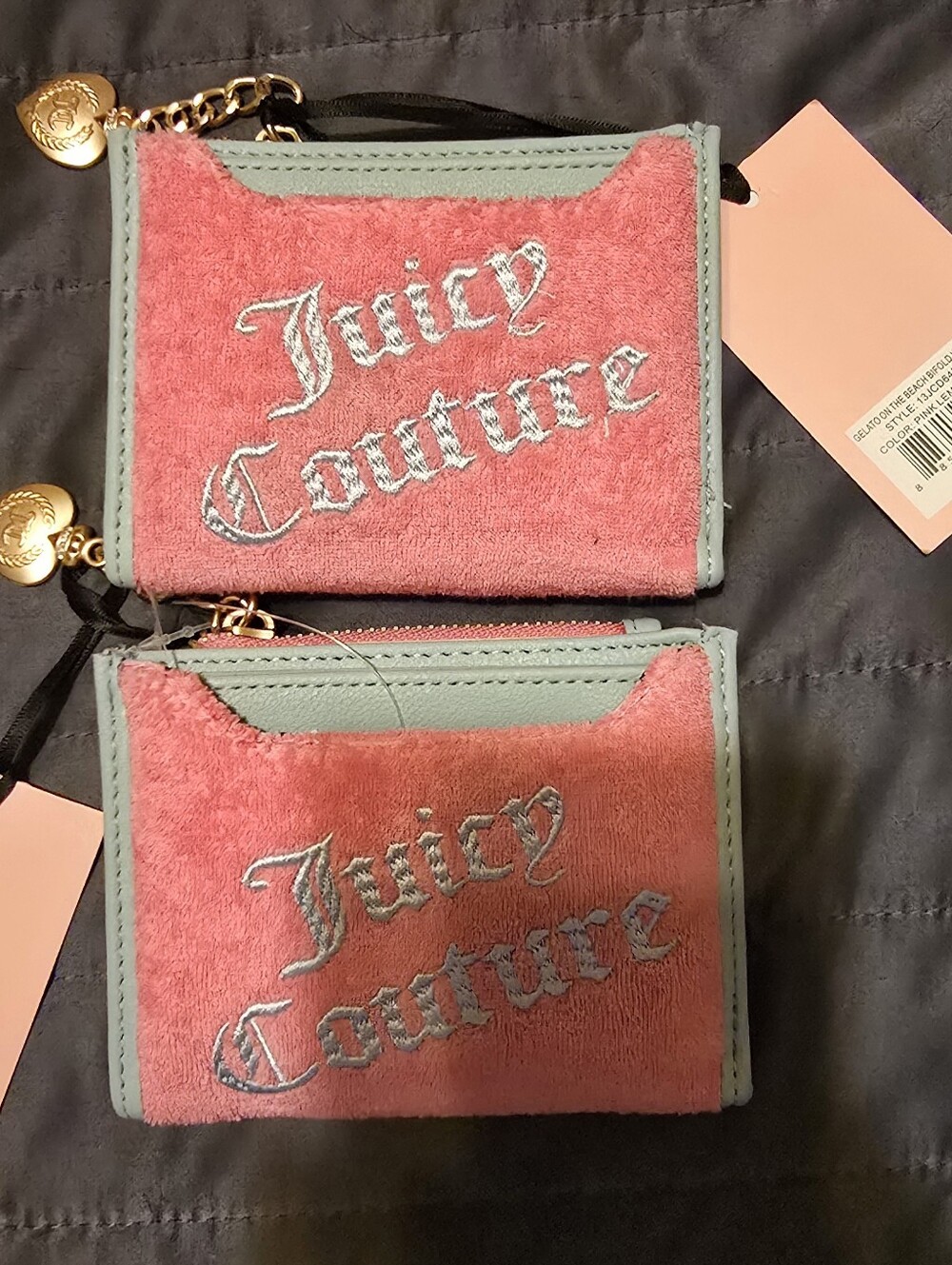 NWT Juicy Couture Y2K Style Pink Terry Cloth Wallet